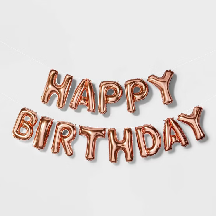 "Happy Birthday" Balloon Rose Gold - Spritz™ | Target