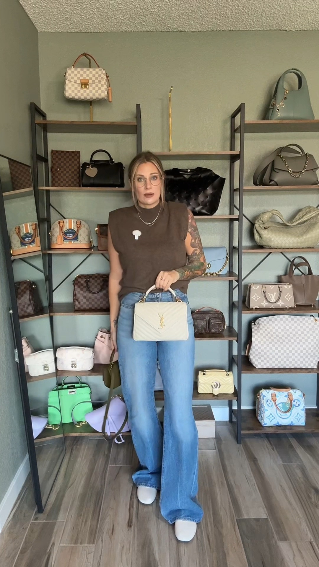 This cashmere shirt is so good. I may need to pick it up in another color. (Size M) 
These jeans are also amazing. So much so that I own them in 2 sizes and 2 lengths. (Size 27/32) 
I am 5‘6“ and 140 pounds per reference

#LTKFindsUnder100 #LTKStyleTip #LTKItBag