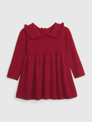 Baby CashSoft Ruffle Rib Sweater Dress | Gap (US)