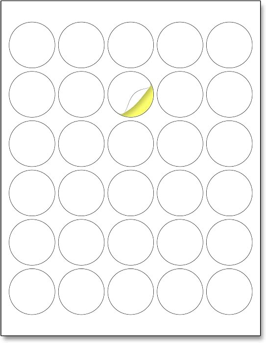 1.5 inch Round Labels Printable Circle Stickers - 8.5" x 11", 30 Sheets | Amazon (US)