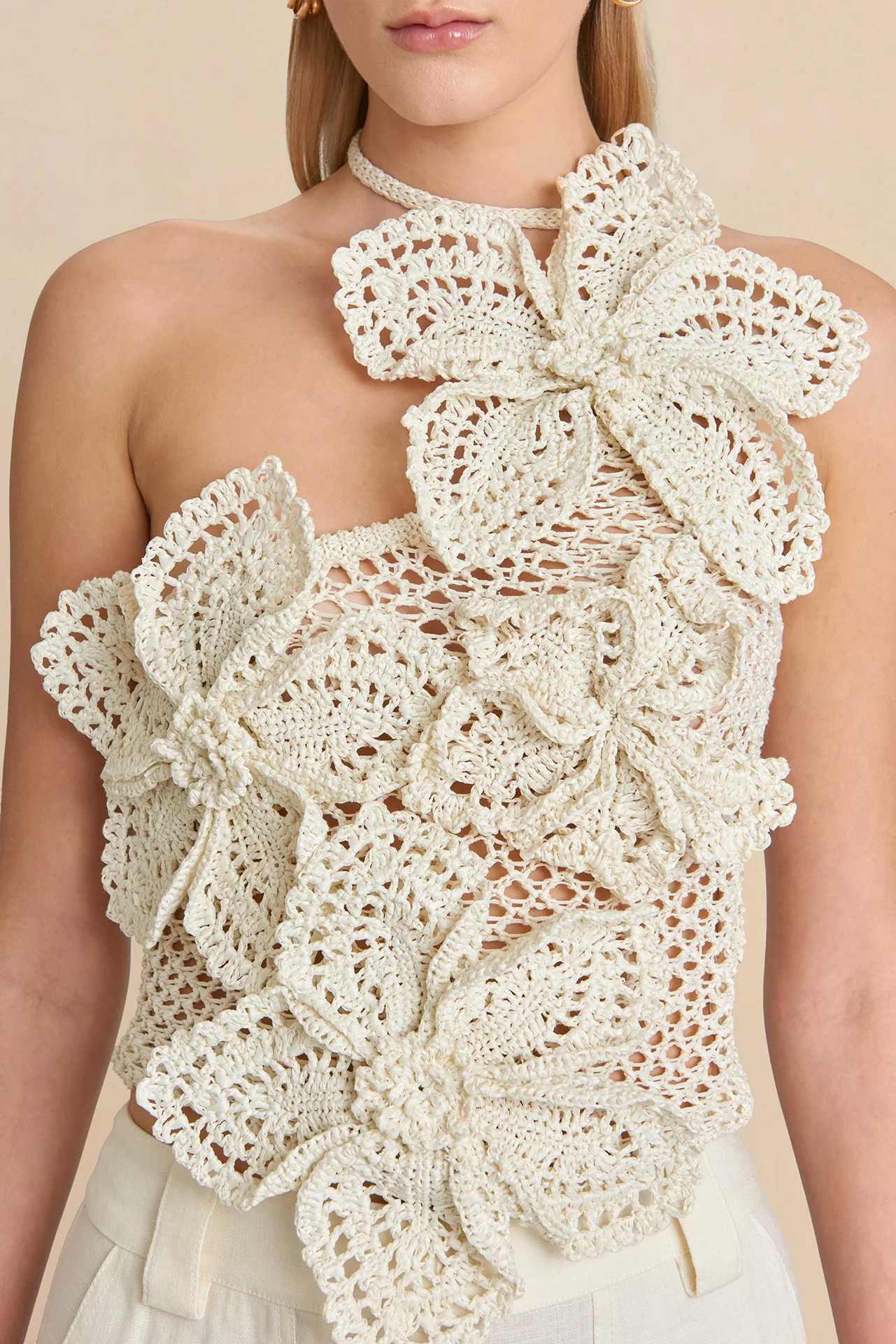 NAZANIN CROCHET TOP - OFF WHITE | Cult Gaia - US