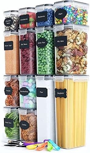 Airtight Food Storage Containers for Kitchen Organization 14 PC - Plastic Food Canisters with Lid... | Amazon (US)