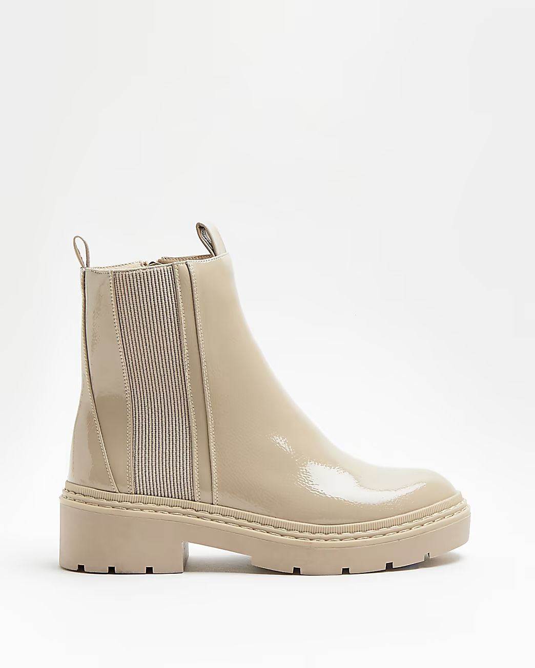 Cream patent chelsea boots | River Island (UK & IE)