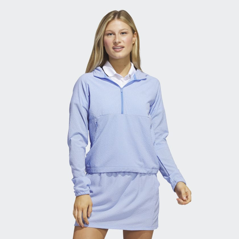 Seersucker 1/4-Zip Golf Hooded Jacket | adidas (UK)