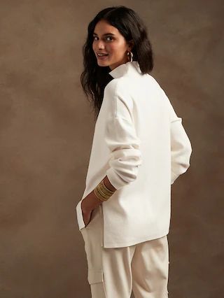 Turtleneck Tunic Sweater, Winter Outfit Women, Winter White Outfit, Turtleneck Sweater, Winter Looks | Banana Republic (US)