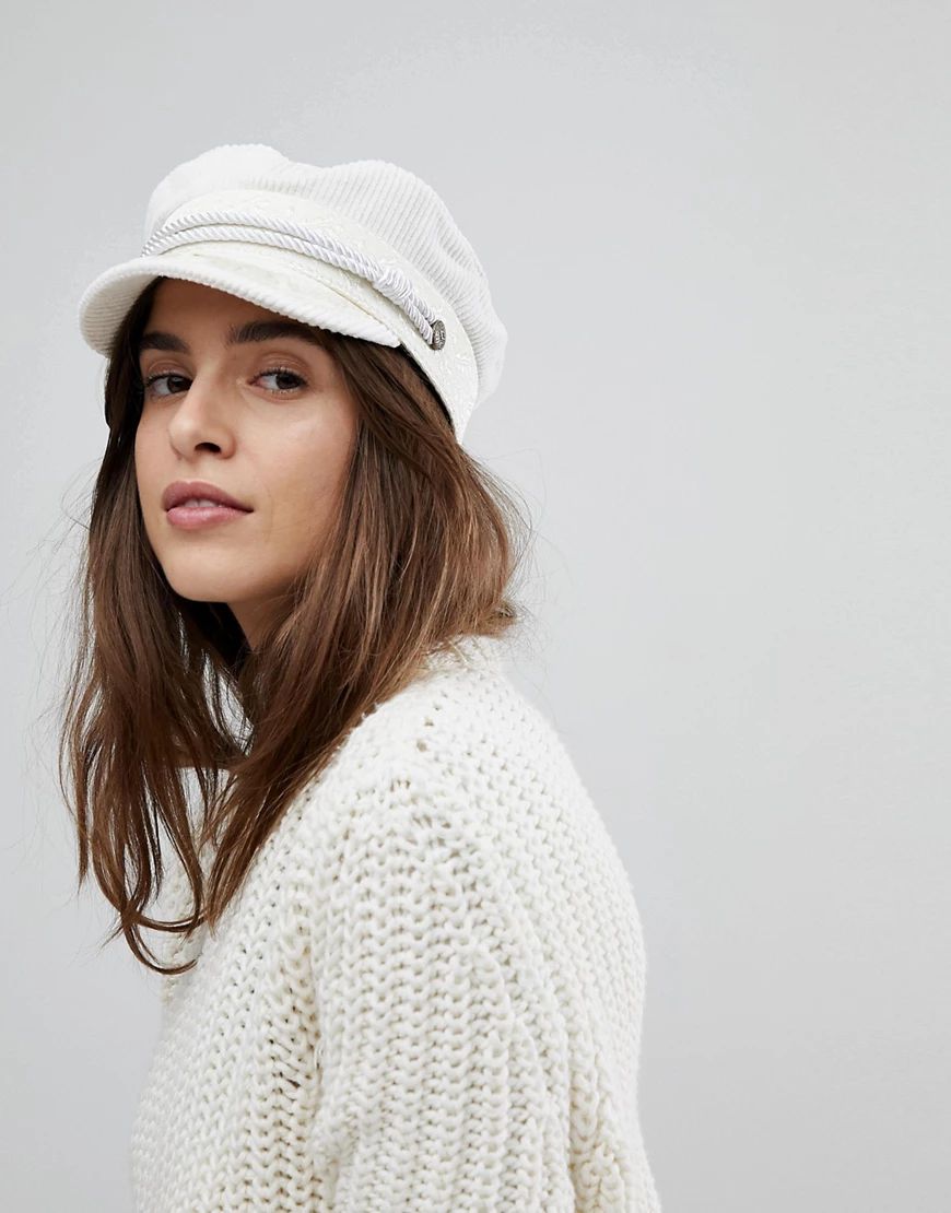 Brixton Baker Boy Hat in White Cord | ASOS (Global)