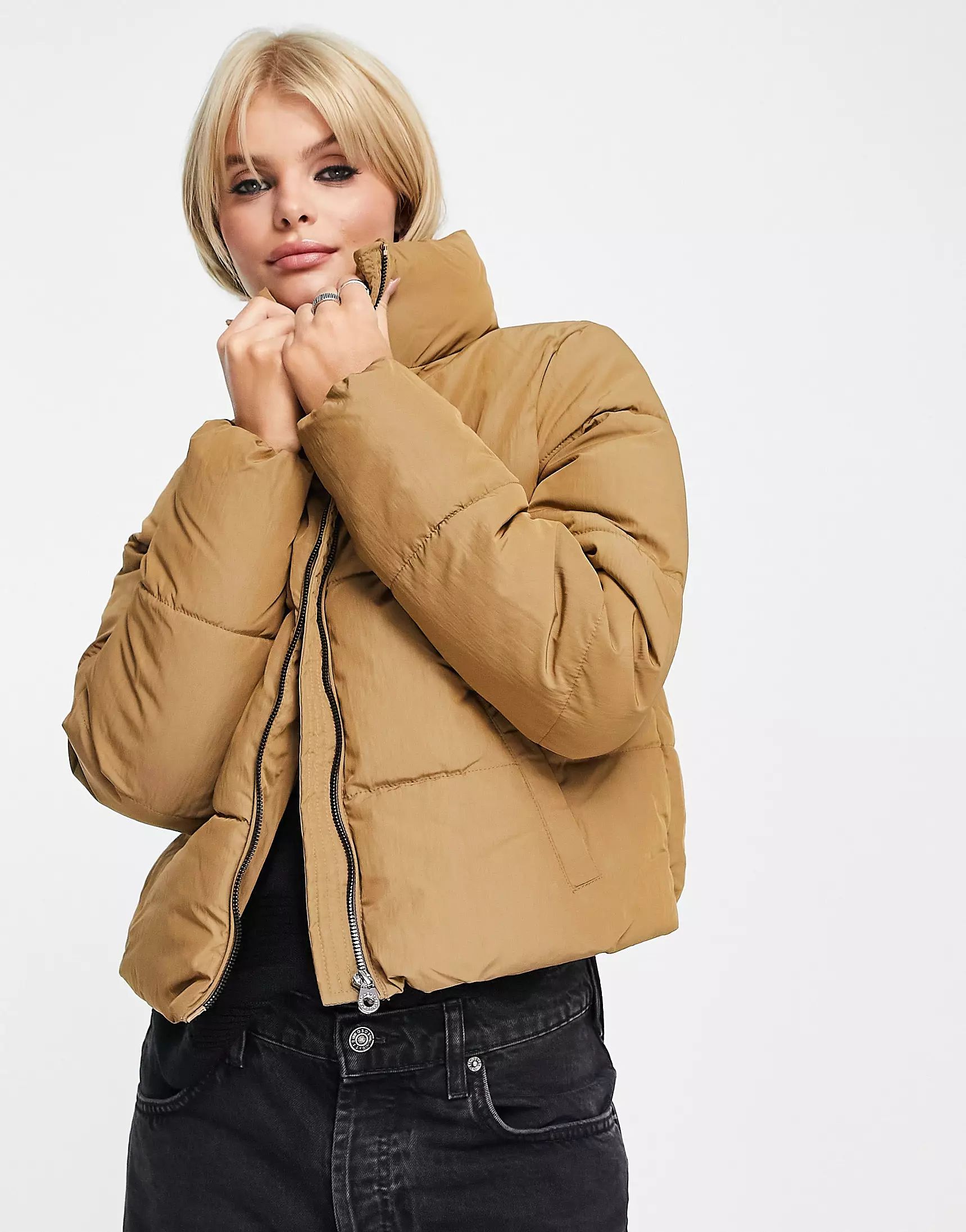 Only padded jacket in camel | ASOS (Global)