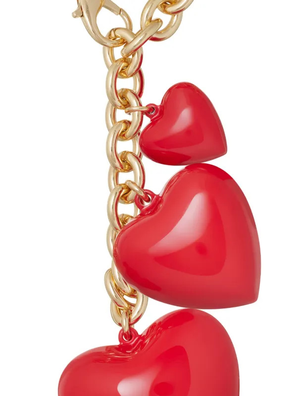 Roxanne Assoulin The Puffy Triple Heart Bag Charm | Gold | FARFETCH IE | Farfetch Global