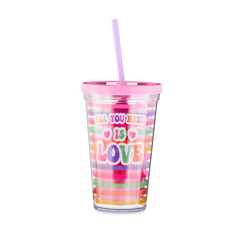 18 oz. Love Tumbler Teacher Gift Set, Way To Celebrate, Multi Colors, Plastic Material | Walmart (US)