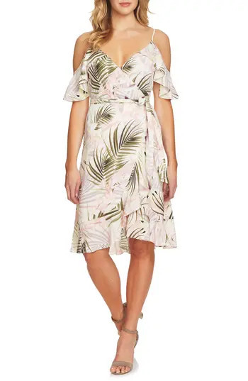 Women's Cece Cold Shoulder Soft Palm Dress, Size 0 - Ivory | Nordstrom