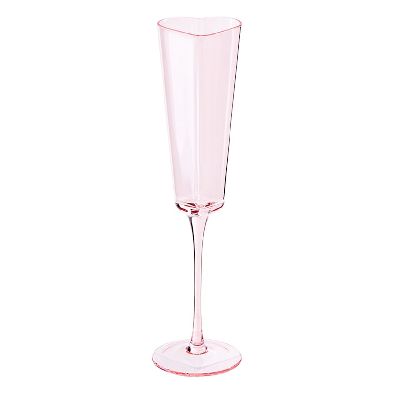 Pink Heart Champagne Glass, 5.1oz | At Home