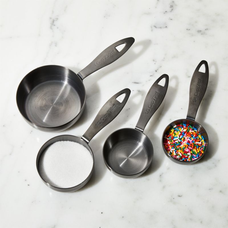 Graphite Measuring Cups, Set of 4 + Reviews | Crate and Barrel | Crate & Barrel