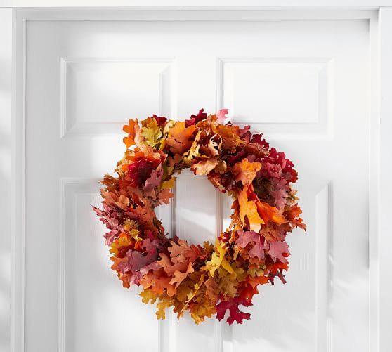 Preserved Oak Leaf Wreath | Pottery Barn (US)