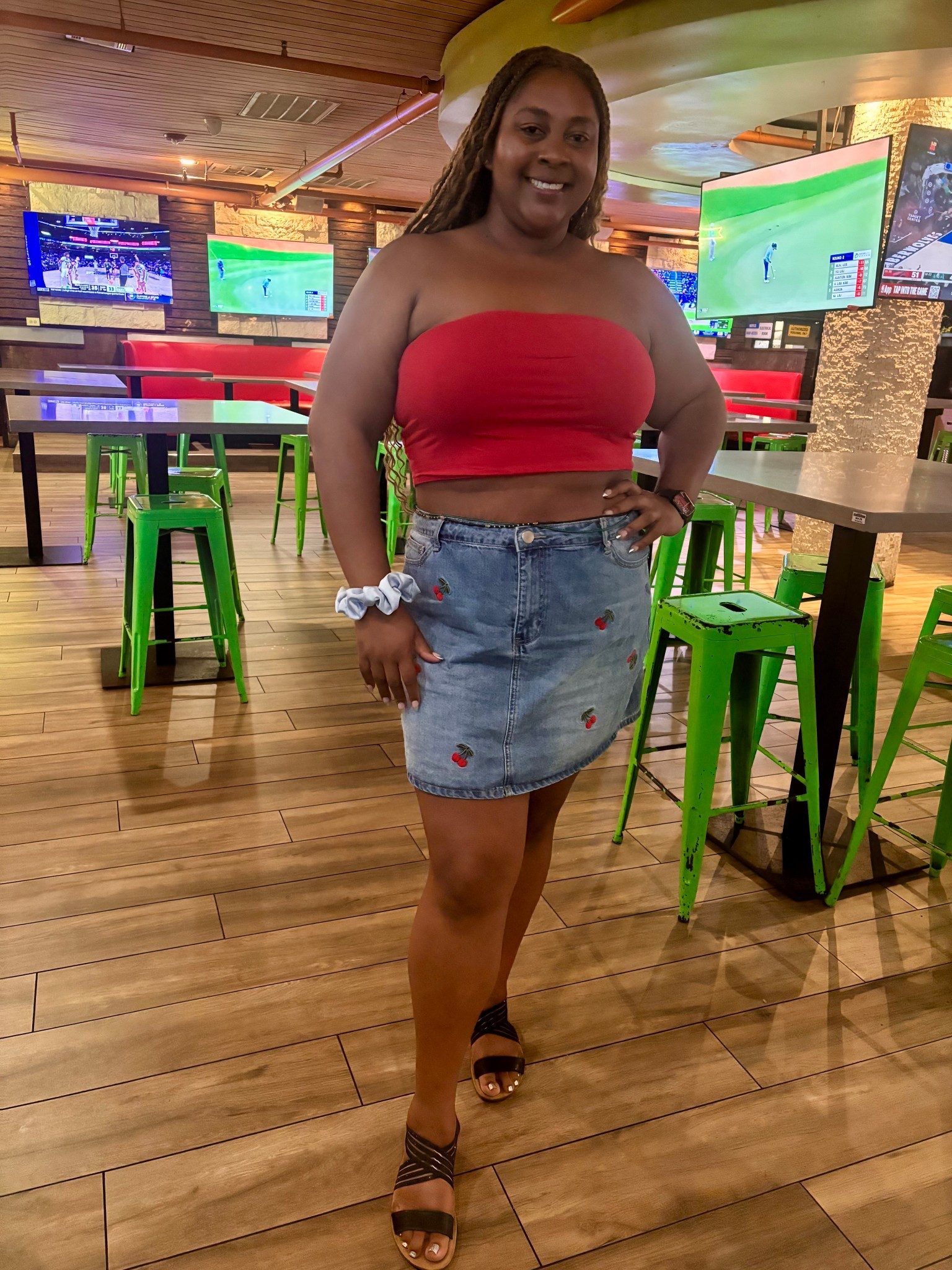 A cute summer outfit if you love Red & Cherries 🍒 
This was perfect for a night out in Houston- where it’s still pretty warm  out at night 
Skirt: Forever 21
Shoes: Daisy Fuentes Women's Black Strappy Wedge Sandals

#LTKootd #LTKTravel #LTKSaleAlert