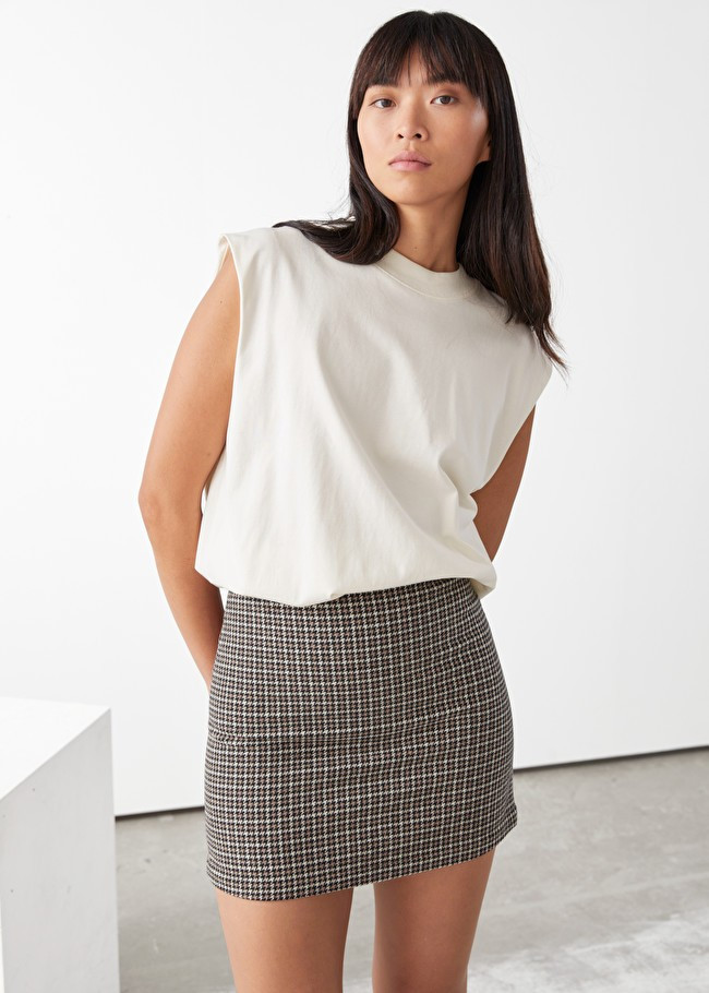 Houndstooth Wool Blend Mini Skirt | & Other Stories (EU + UK)