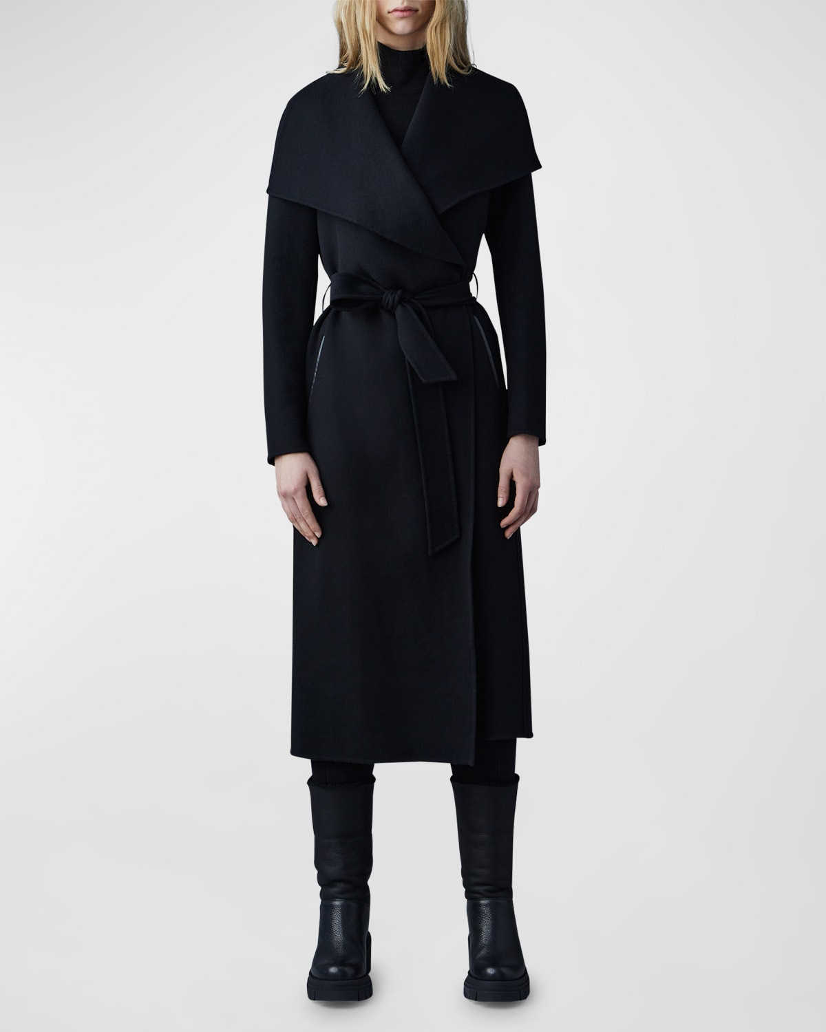 Mai Wool Belted Wrap Coat | Neiman Marcus