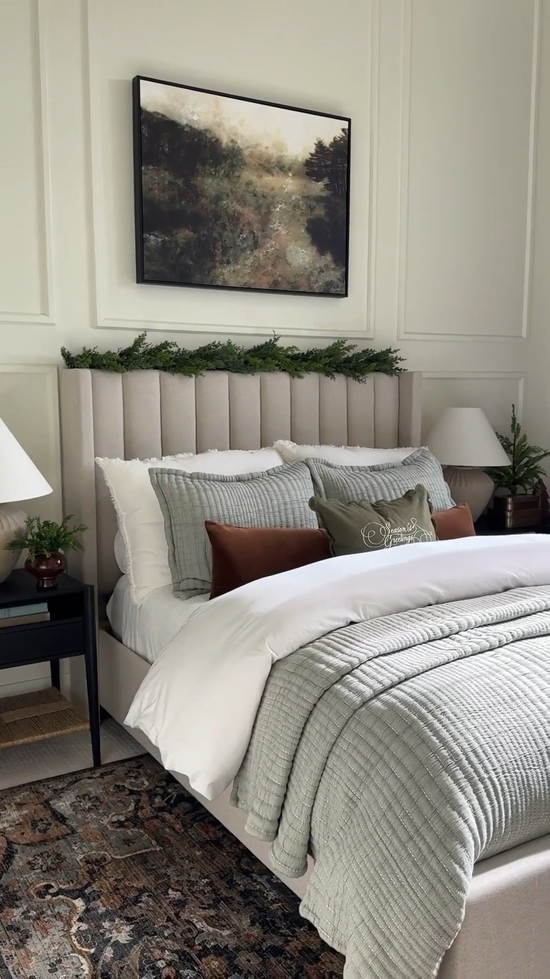 I’m obsessed with how our guest bedroom refresh came together for the holiday season! The bedding is soft and luxurious and I love how these earthy tones look paired together too, especially with this new rug. This space will be put to good use this week! 

#LTKHome #LTKSaleAlert