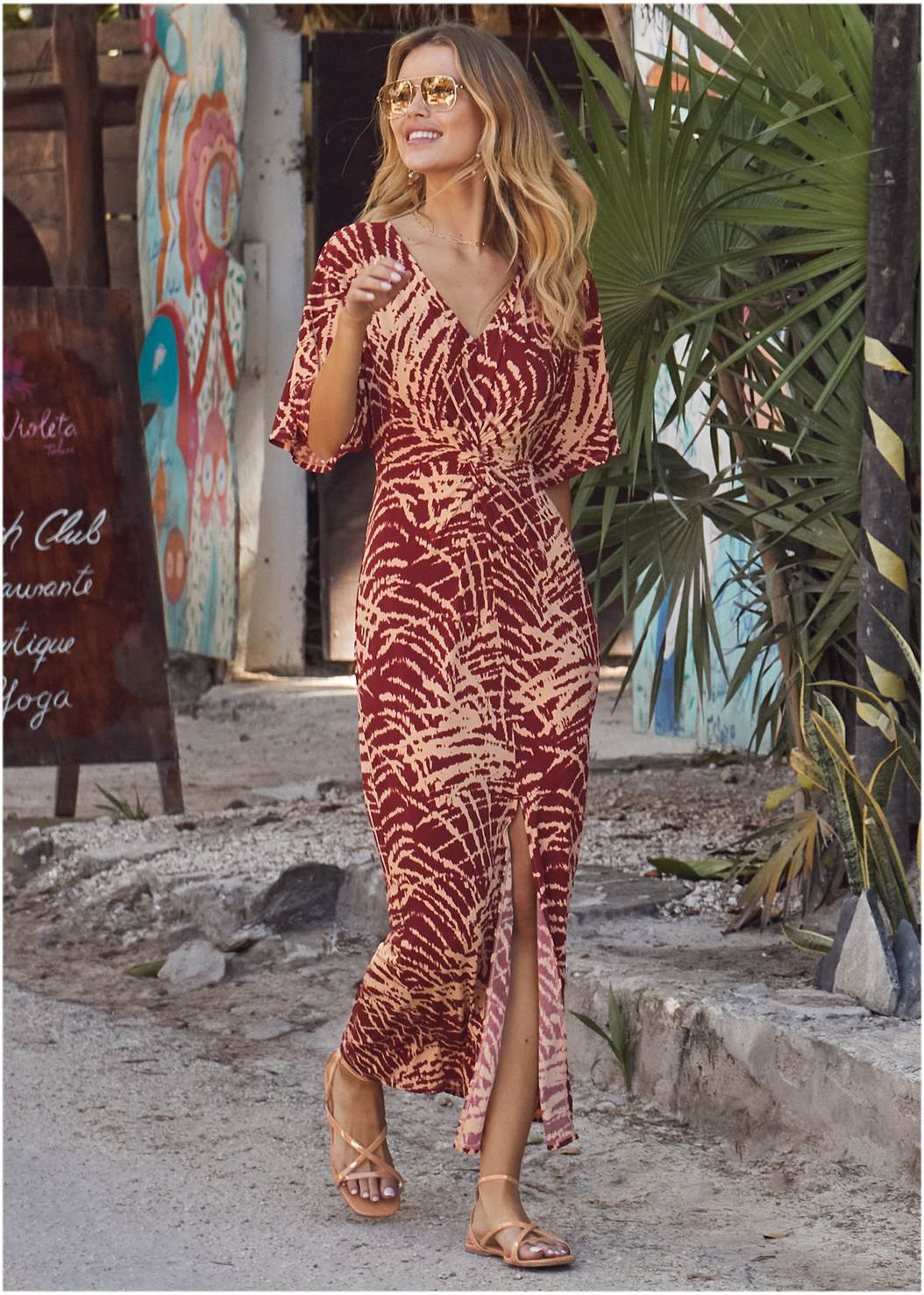 Twist Front Maxi Dress | VENUS