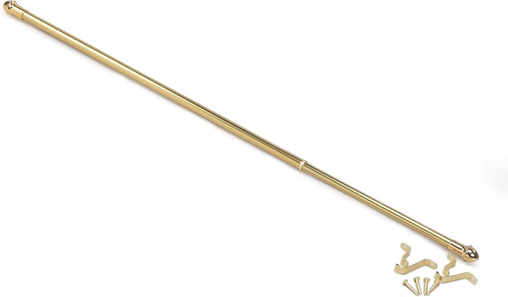 Fantasia Cafe Decorative Window Curtain Rod, 28"- 48" Adjustable Width, 7/16" Diameter, 3/4" Proj... | Amazon (US)