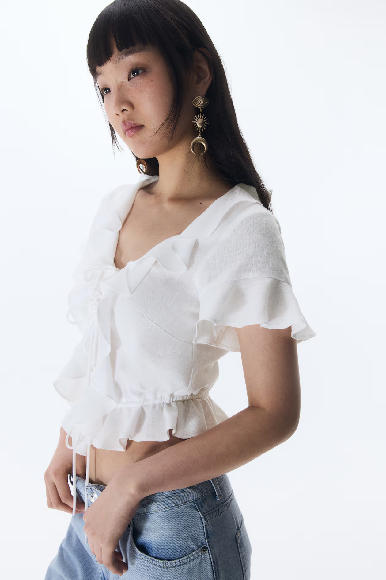 Flounced blouse | H&M (US + CA)