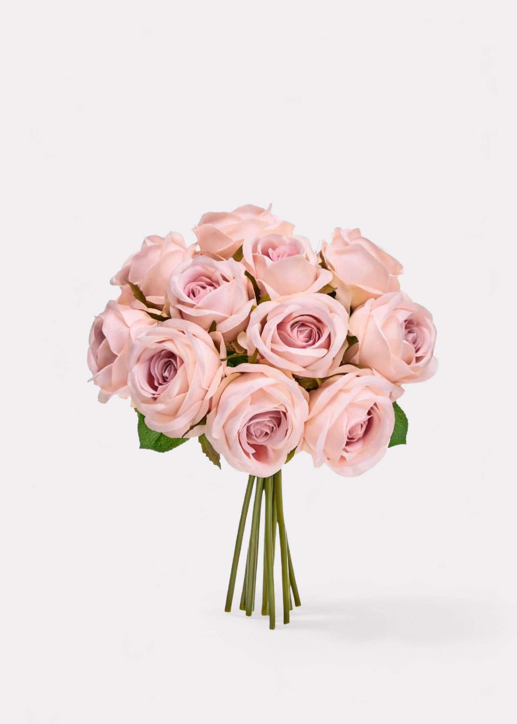 Blush Pink Fake Rose Flower Bundle of 11 - 12" | Afloral