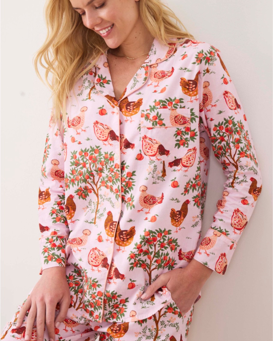 Hen House Long PJ Set