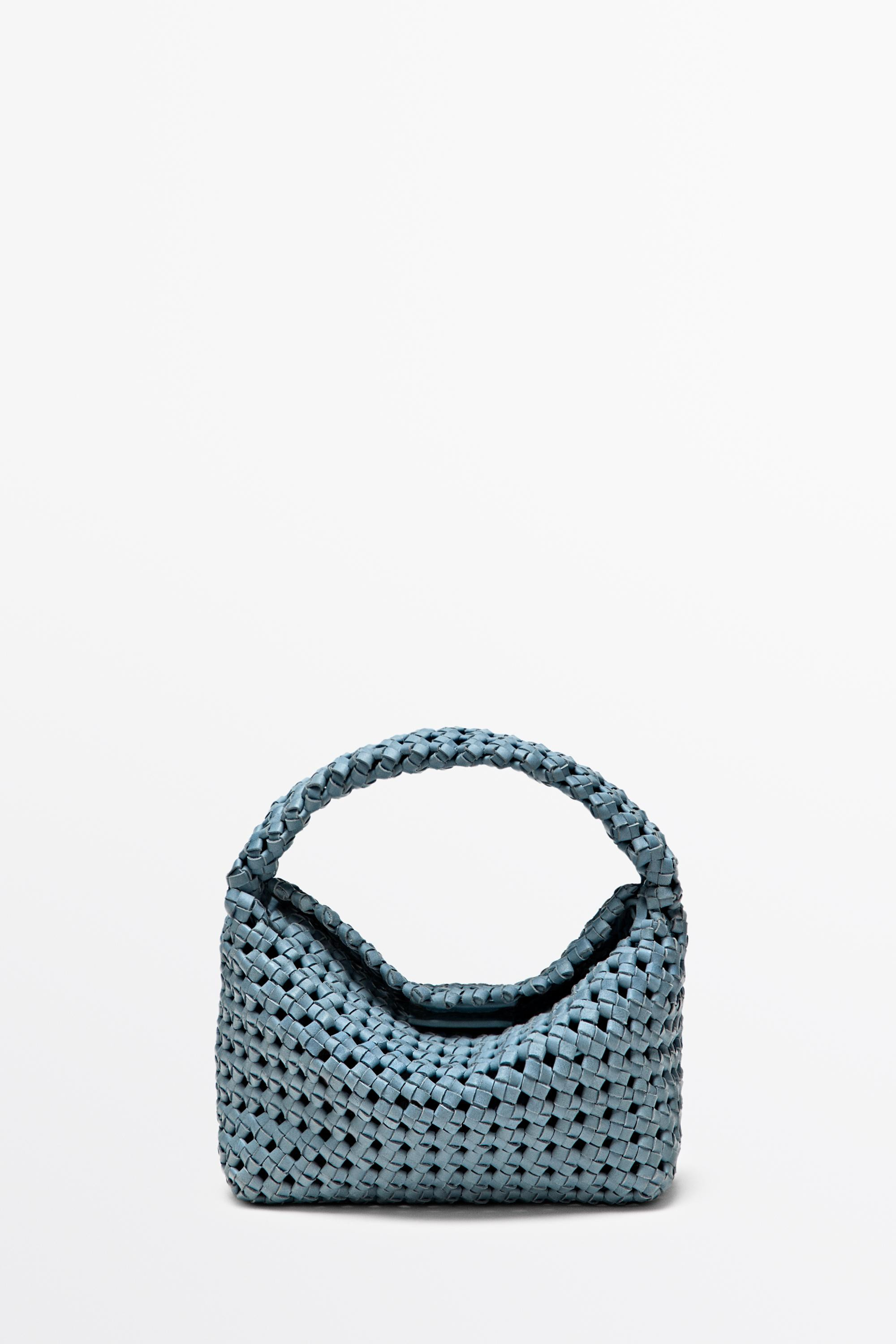 Braided leather mini bag | Massimo Dutti US