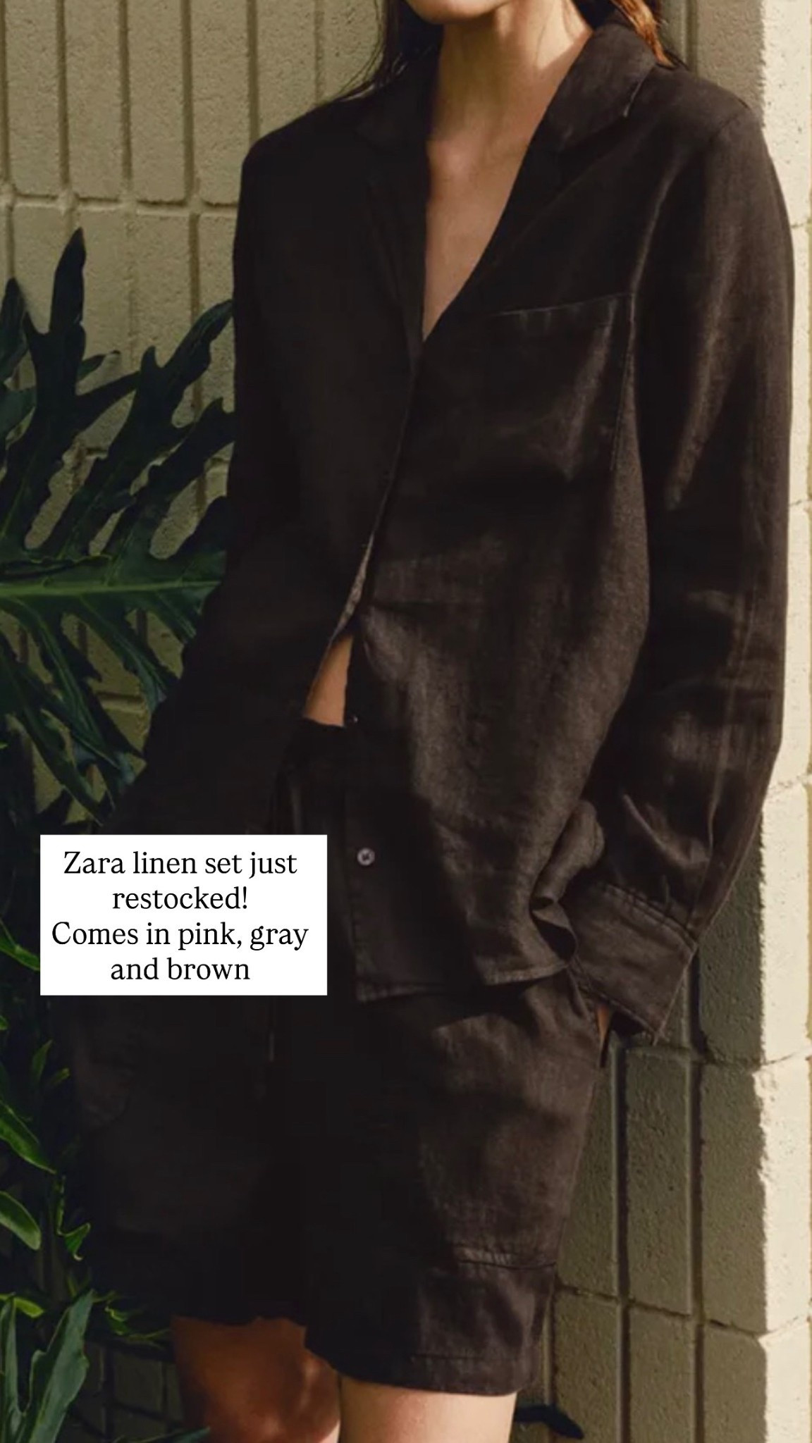 Zara linen set just restocked! Comes in pink, brown and gray!

#LTKgrwm #LTKootd #LTKdayinmylife
