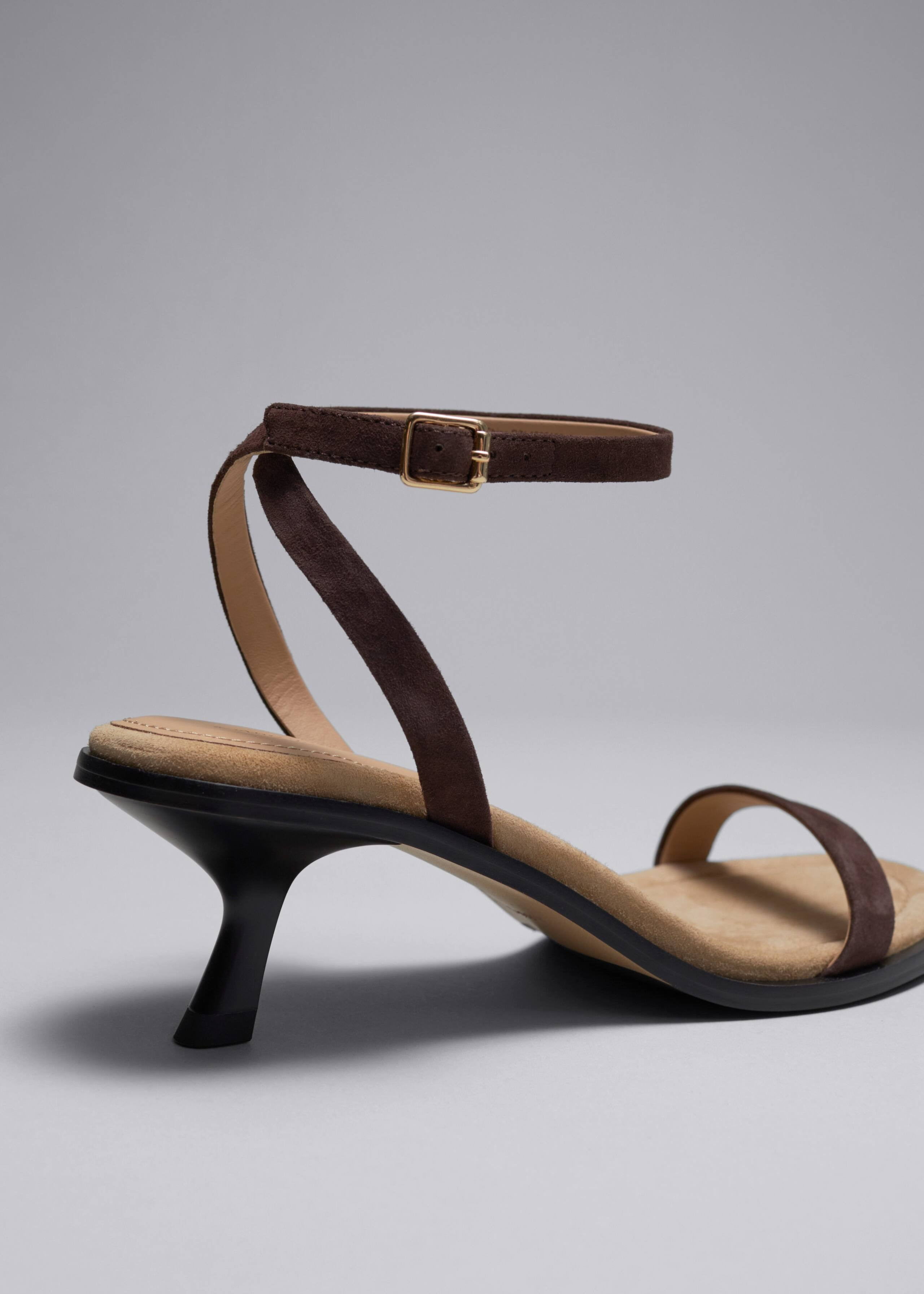 Sandales en cuir à petits talons - Marron - & Other Stories FR | & Other Stories EU