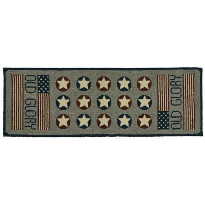 Park Designs Old Glory Hooked Rug Runner 2' X 6' | Target