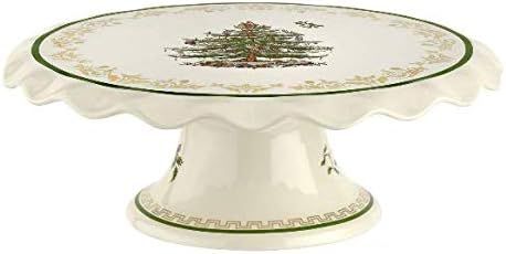 Spode Christmas Tree Gold Cake Stand| Measures 11-inches| Cake Plate| Holiday Cake Tray| Cupcakes... | Amazon (US)