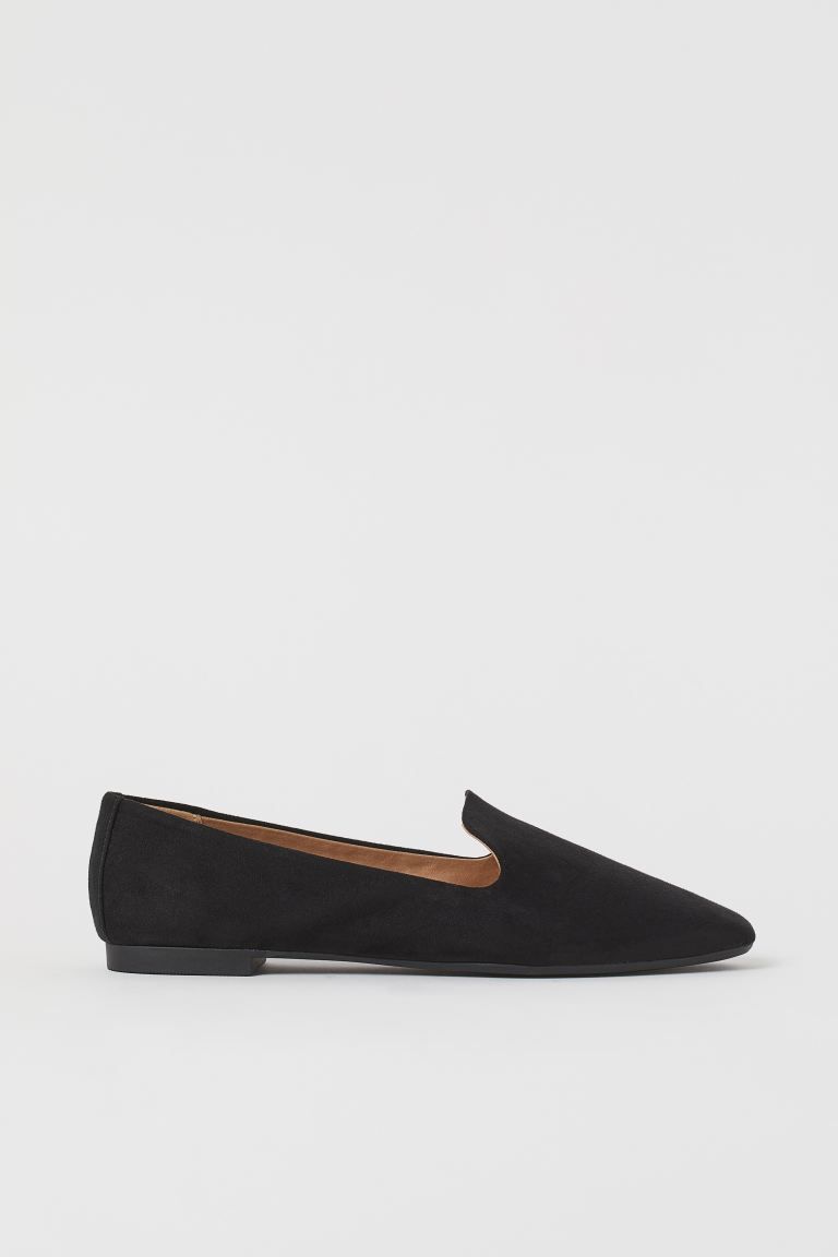 Flats in soft faux suede with faux leather lining and insoles. | H&M (US + CA)