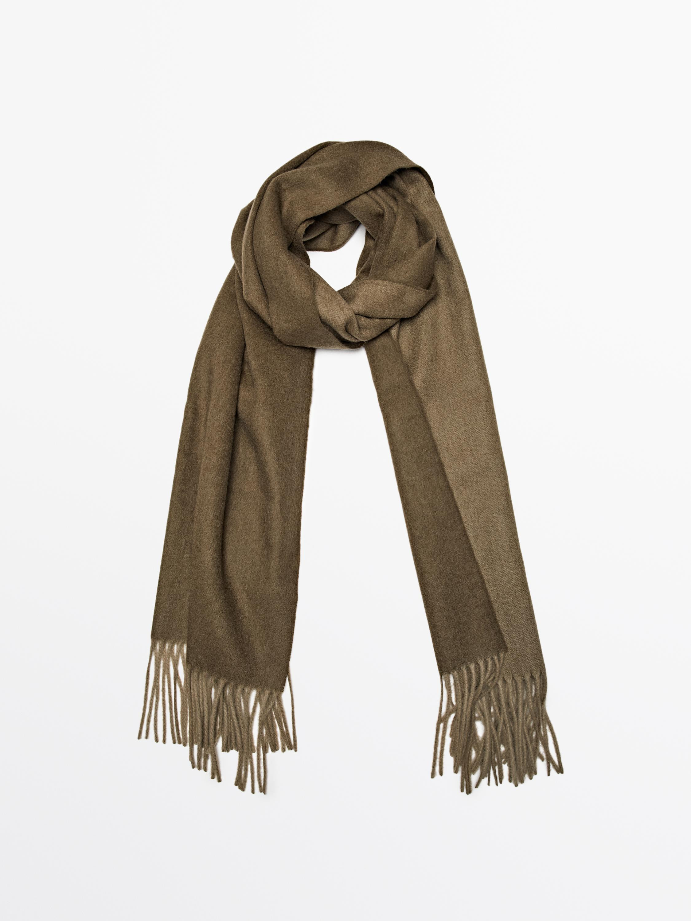 100% wool double-faced scarf | Massimo Dutti UK