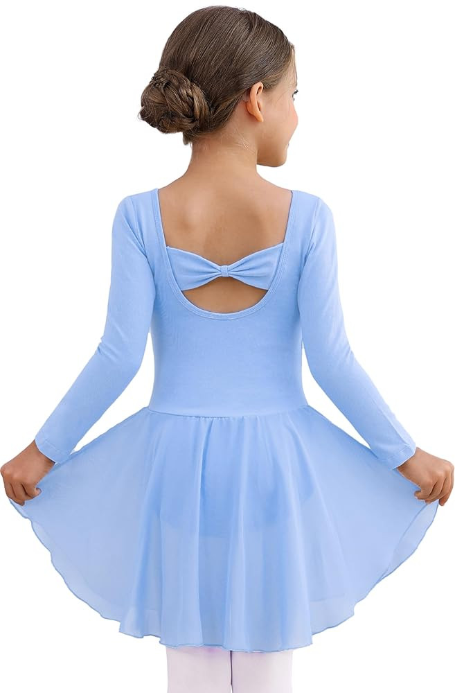 MdnMd Toddler Girls Ballet Dance Leotards Skirt Ballerina Ballet Outfit Dresses Camisole Puff Sle... | Amazon (US)