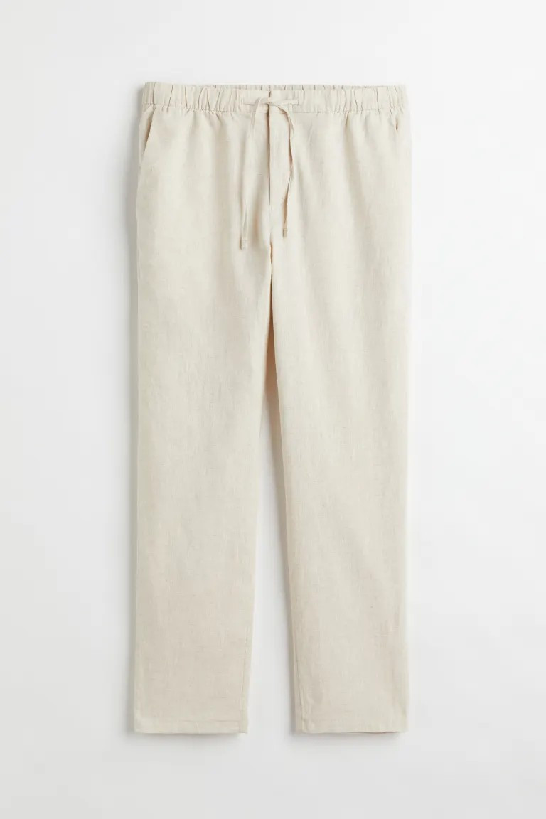 Hose aus Leinenmischung Regular Fit | H&M (DE, AT, CH, NL, FI)