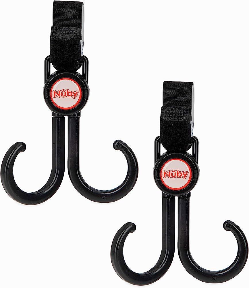 Nuby Double Stroller Hook, Adjustable Hook, Black or Grey | Amazon (US)