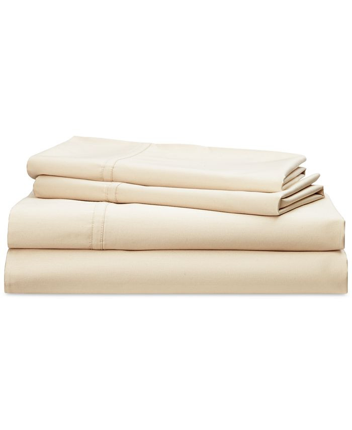 Spencer 475 Thread Count Cotton Sateen 4 Pc. Sheet Set, King | Macys (US)