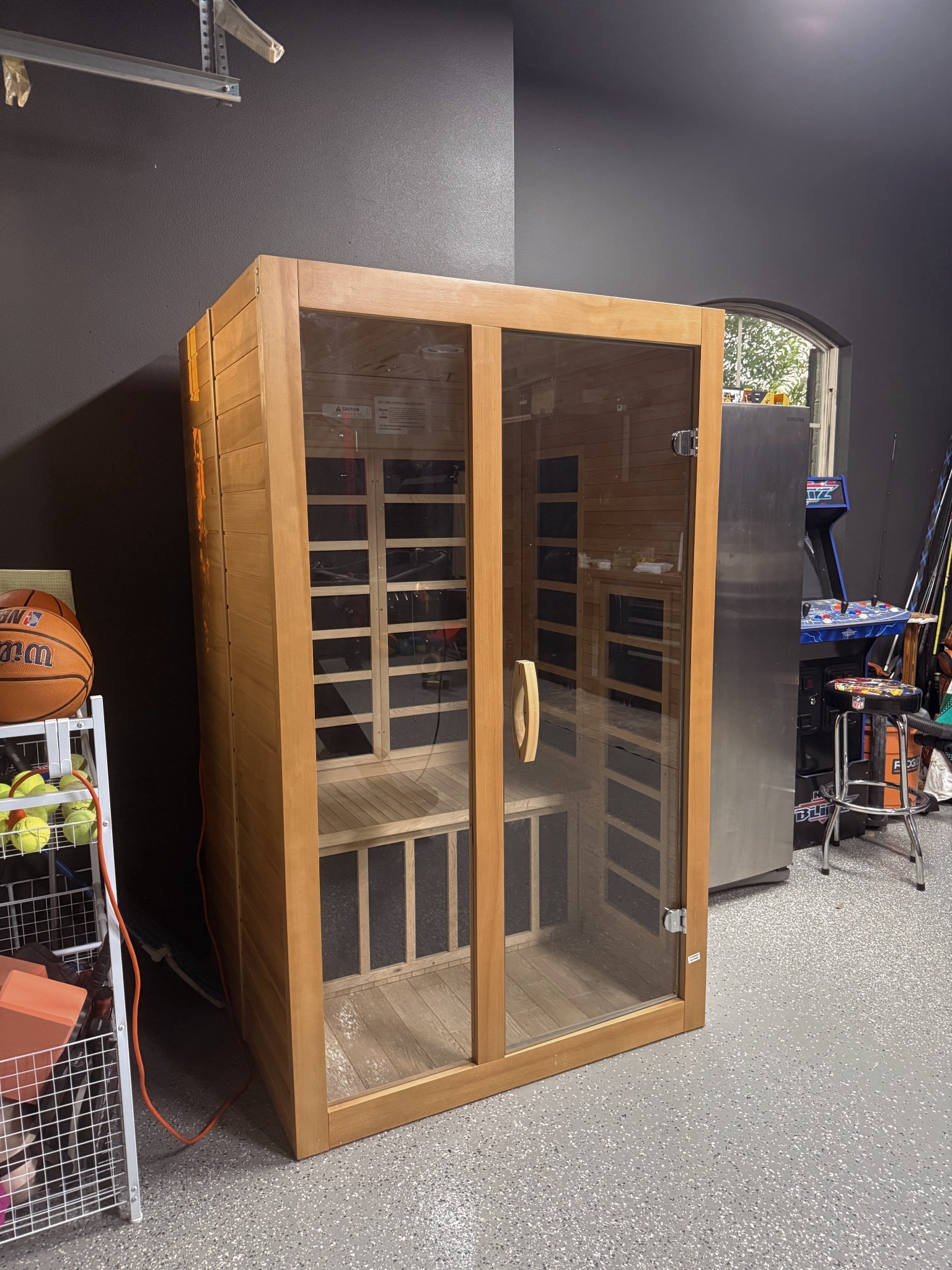 Our 2 person infrared sauna is on sale! Gets up to 140 degrees and has bluetooth to play your own music as well as a touchpad for timers. 

#LTKActive #LTKHome #LTKFamily