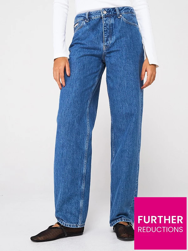 Calvin Klein Jeans 90's Loose Straight Jean - Blue | Very (UK)