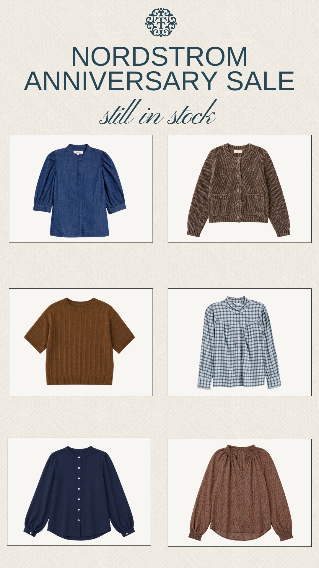 The Nordstrom Anniversary Sale still has plenty of great tops in stock. From lightweight blouses to cozy knits, these pieces are perfect for the season ahead. If you've been waiting to shop, now's a great time to grab your favorites before they're gone.

#LTKSeasonal #LTKOver40 #LTKSaleAlert