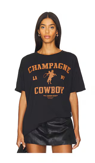 Champagne Cowboy Oversized Tee in Black | Revolve Clothing (Global)