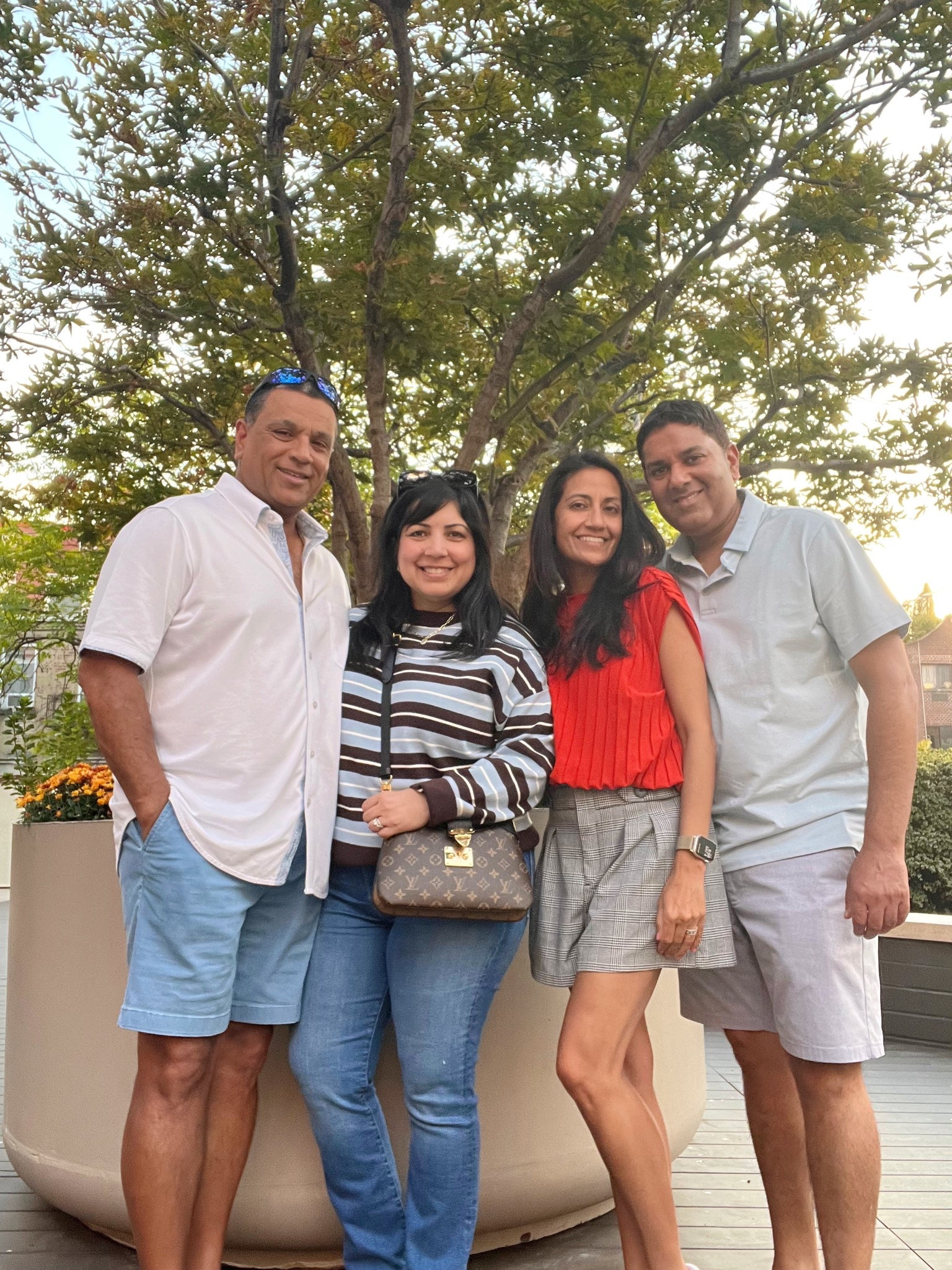 This fun striped sweater is back this season in two new color combos - navy and light blue as well as chocolate brown and pink. 

Mango oversized striped sweater size large. Mother Hustler jeans size 32. Adidas Spezial casual sneakers (run big - size down). I normally wear a 7.5 or 8 and wear these sneakers in a size 7. Prada sunglasses. 

#LTKMidsize #LTKPetite #LTKOver40