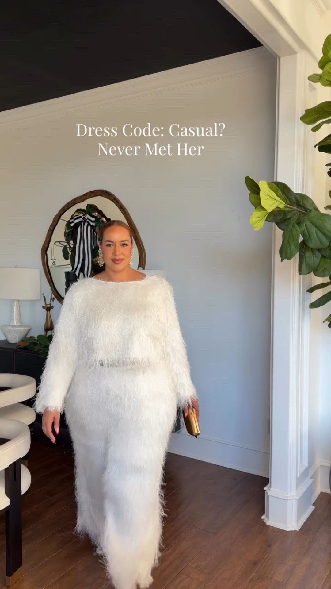 For the girls that like to put it on🤍🙌🏽✨
Comment “FRINGE” for links to this outfit :)

#ltkplussize #holiday #partyoutfits #whiteparty #plussize #xoq