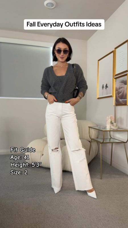 #falloutfitinspo 😘 who said white jeans are only for summer ? Paired with the right top u for urself a classy #oldmoney inspired look 💕

#Falldenim #fall2023 #everydaycasuallooks #outfitsinspo #fallfashiontrends2023 #fallfashion #ootd #styling #realoutfitideas #fashionat40 #timelessfashion 

#LTKover40 #LTKstyletip #LTKshoecrush