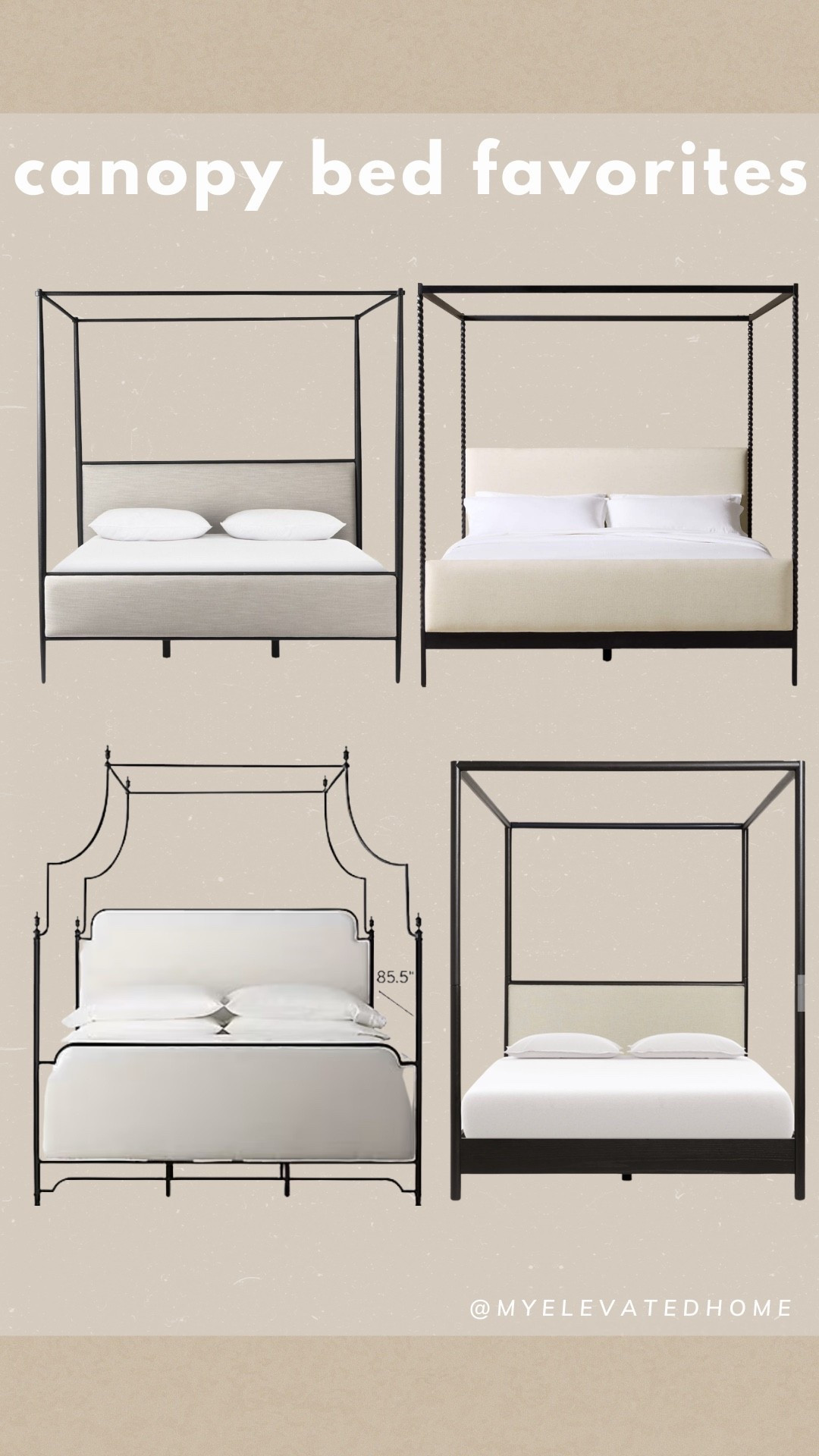 There is something about a dainty iron frame canopy bed that elevates an entire room.