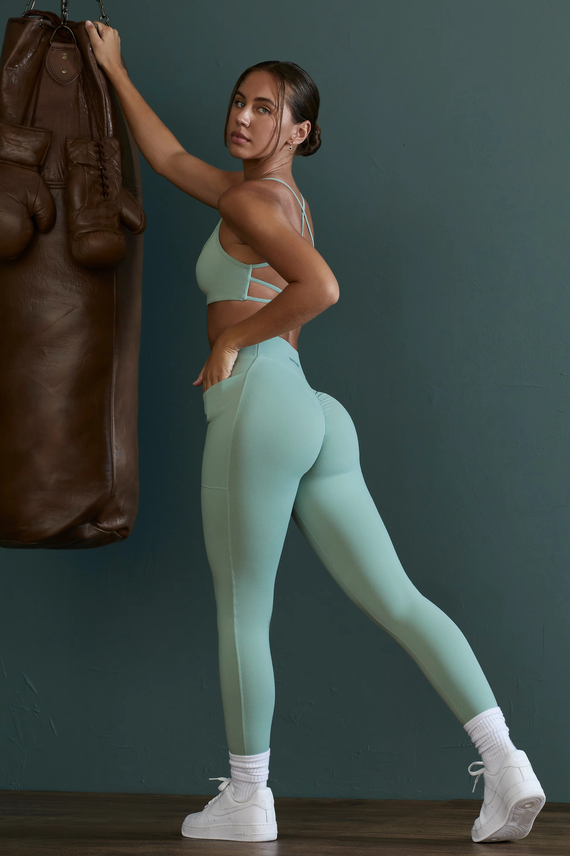 Dedication - High Waist Wrap Over Leggings in Sage | Bo+Tee
