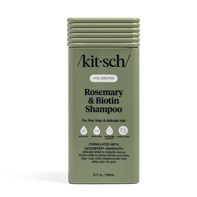 Kitsch Volumizing Rosemary & Biotin Shampoo - 12oz: Paraben-Free, Silicone-Free, Vegan, For Straight Fine Hair | Target