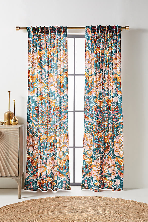 Mahina Curtain By Anthropologie in Blue Size 50" X 96 | Anthropologie (US)