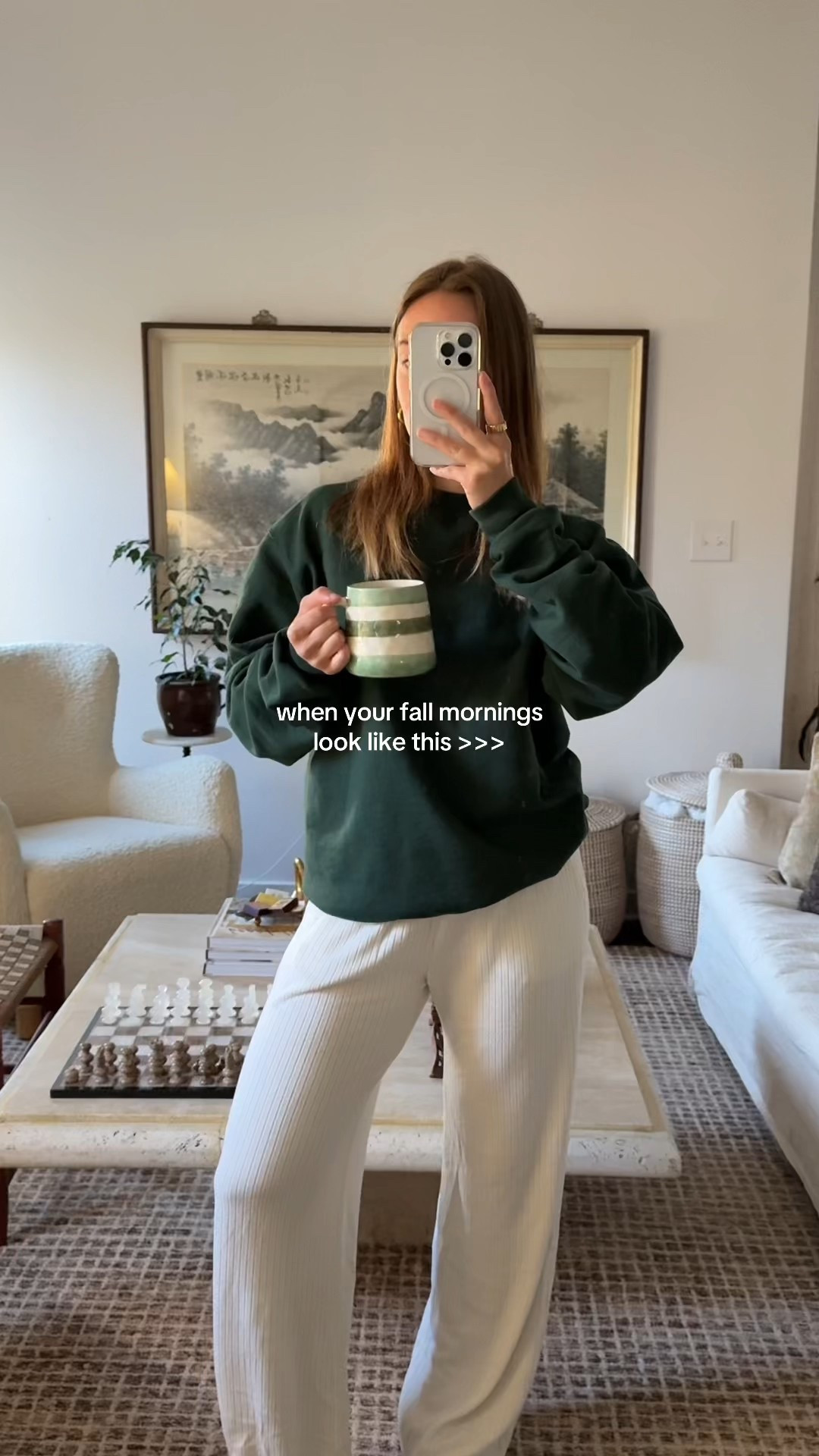 10/24/25 A slow and cozy fall morning in our small town — starting the day with my Hatch alarm, red light therapy mask from Omnilux, and a pour-over coffee in my favorite striped mug ☁️ Linked my cozy loungewear, our living room furniture, my Canopy shower head filter, and my go-to wave 3 barrel hair waver for getting ready. Also added my casual fall outfit I wore to go grab coffee after — truly my favorite kind of morning 🤎

#LTKSeasonal #LTKHome #LTKStyleTip