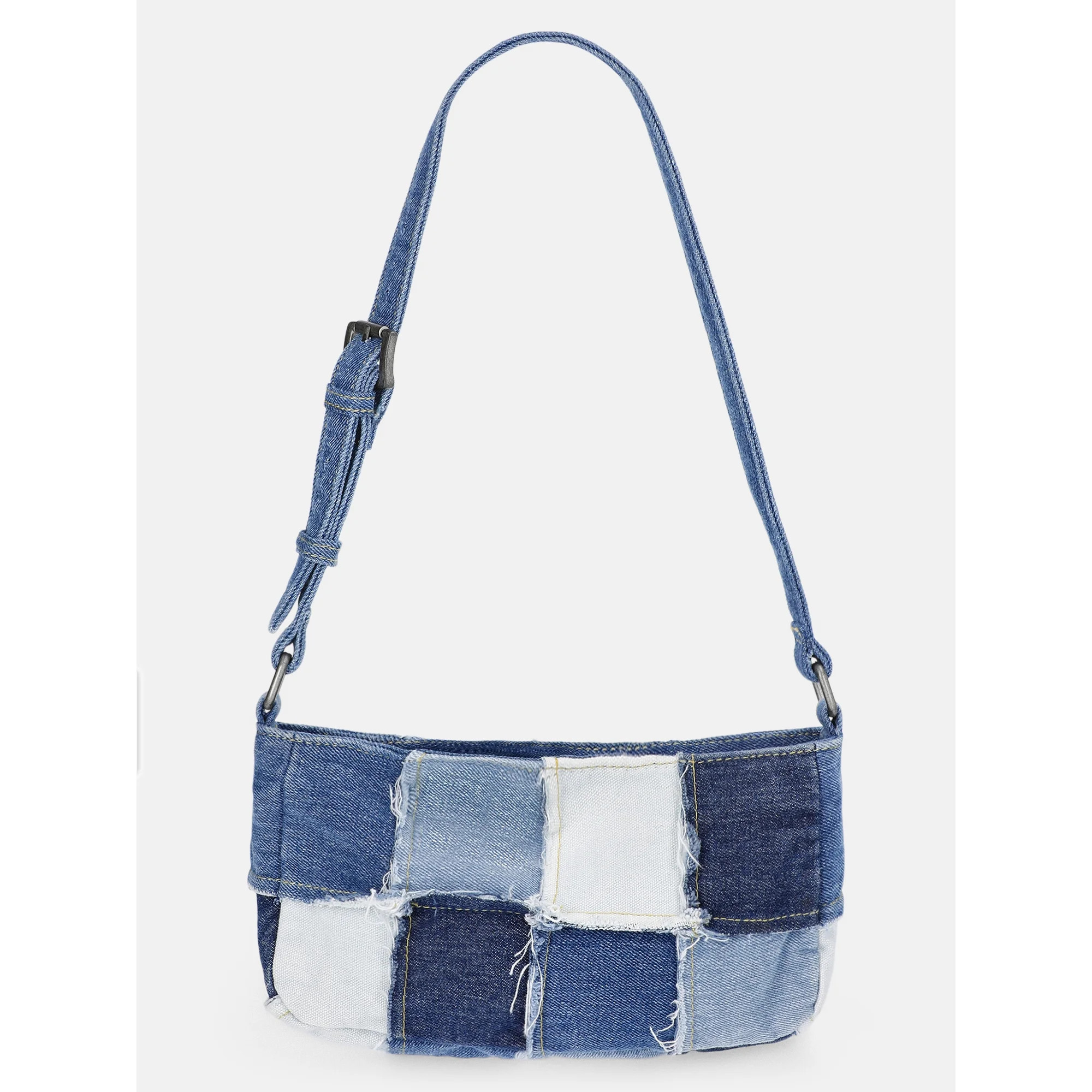 Kacey Lee Women's Denim Shoulder Bag, Denim Patchwork | Walmart (US)